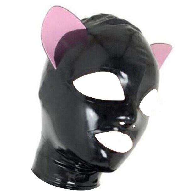 LateXcite Cat Mask XS Black Pink