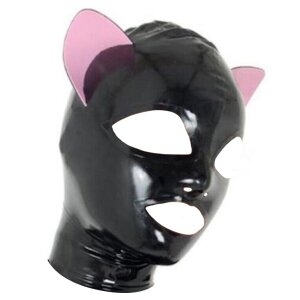 LateXcite Cat Mask XL Black Pink