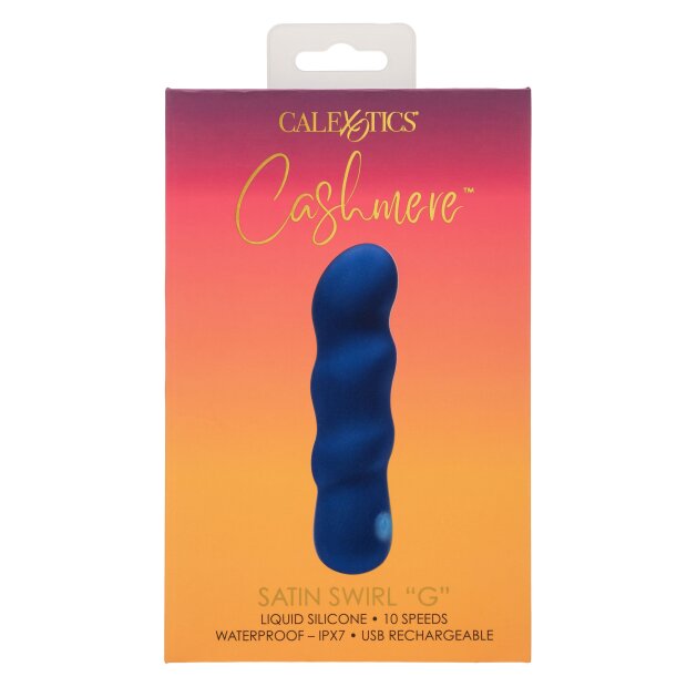 CalExotics Satin Swirl G Vibrator Blue 15.3 cm Ø 3.8 cm