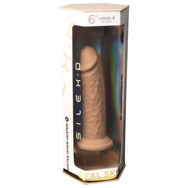 SILEXD Real Skin Dildo Model 2 (6 inch) Beige 15.4 cm