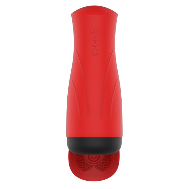 Hidden Desire Super Suction Nutbuster Triple Masturbator Red