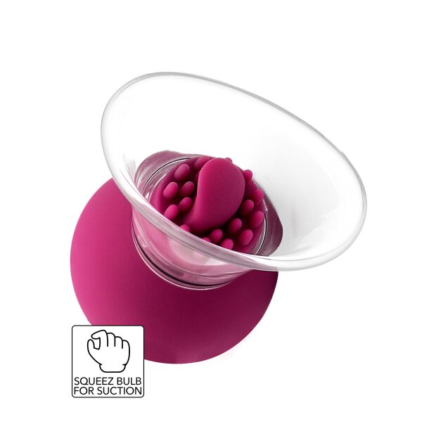 She.E.O Vibrating & Rotating Nipple & Clitoral Pump Purple Ø 6 cm