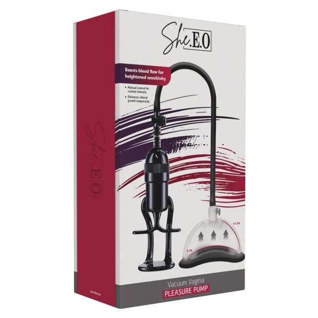She.E.O. Vacuum Vagina Pleasure Pump Black Ø 8 cm