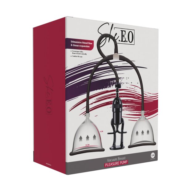 She.E.O. Vacuum Breast Pleasure Pump Black S-M Ø 10 cm