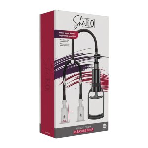 She.E.O. Vacuum Nipple Pleasure Pump Black M-L Ø 4 cm