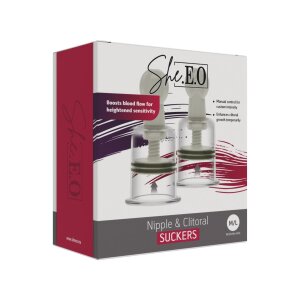She.E.O. Nipple & Clitoral Suckers White M-L Ø...