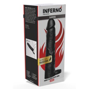 Hidden Desire Inferno Penis Sleeve Liquid Silicone Black...