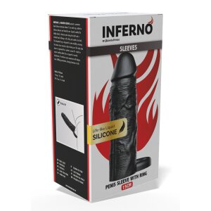 Hidden Desire Inferno Penis Sleeve Liquid Silicone Black...