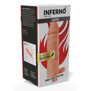 Hidden Desire Inferno Penis Sleeve Liquid Silicone Beige...