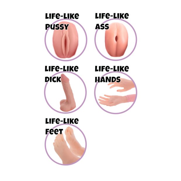 Hidden Desire Fuck Dolls Shemale Taylor Poupée Gonflable avec vibration Beige 145 cm