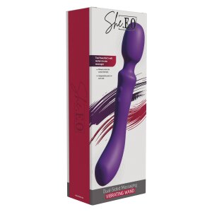 She.E.O. Dual-Sided Massaging Vibrating Wand Purple 24 cm...