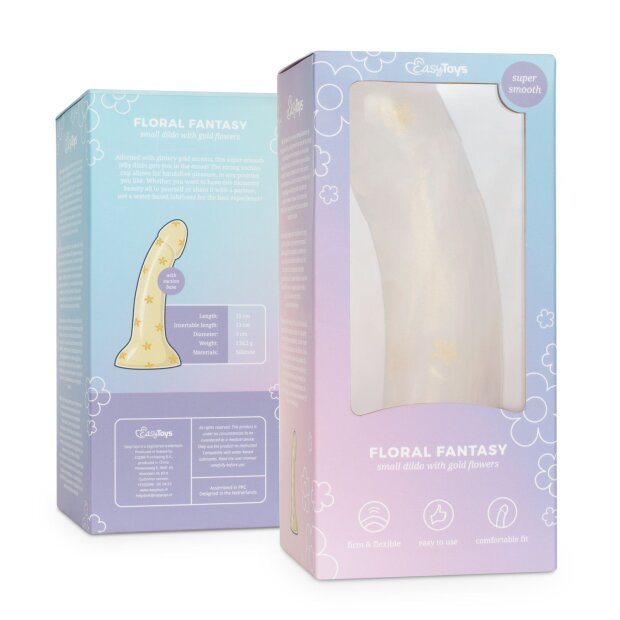 Easytoys Dildo Collection Floral Fantasy Dildo Transparent 15 cm