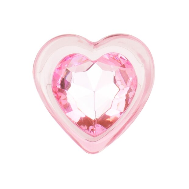 Easytoys Anal Plug aus Glas mit Herzbasis Rosa Ø 2,7 cm