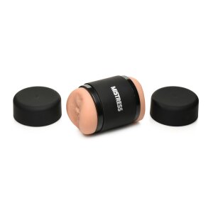 XR Brands Double Shot Mini Ass und Vagina Masturbator Beige