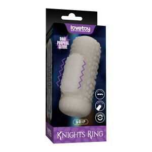 LoveToy Knights Ring Vibrating Dual Purpose Sleeve Drip...