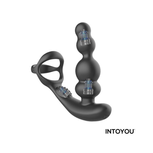 INTOYOU Klark Waving & Vibrating Anal Plug with Remote Black
