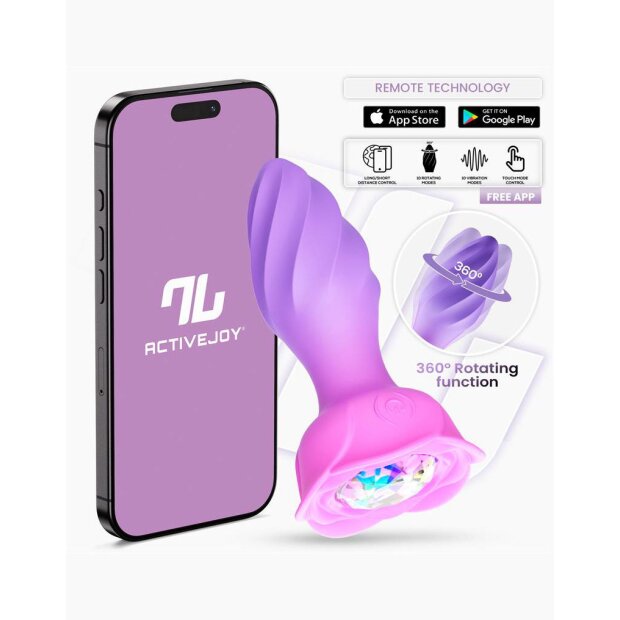 INTOYOU Moxy Butt Plug 360º Rotation (with App Control) Lila