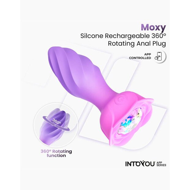 INTOYOU Moxy Butt Plug 360º Rotation (with App Control) Lila