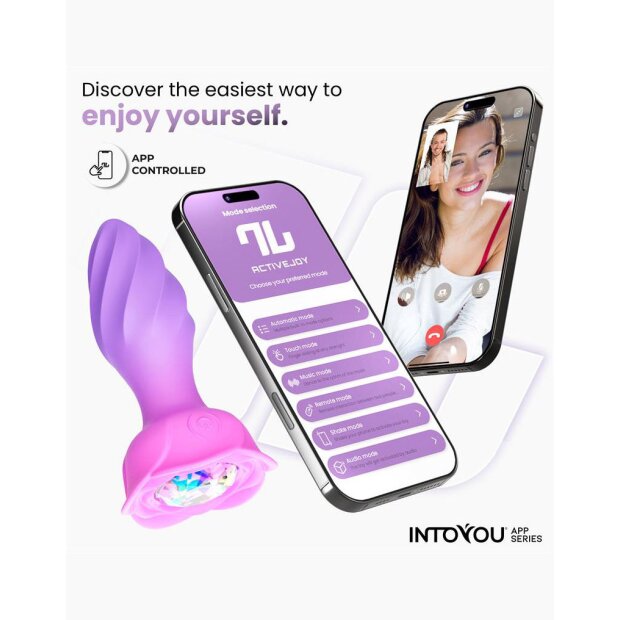 INTOYOU Moxy Butt Plug 360º Rotation (with App Control) Lila