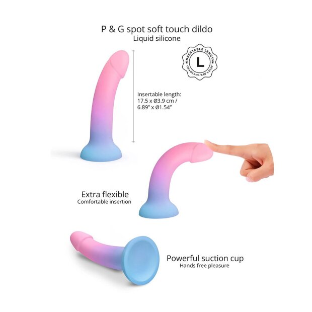 Love to Love Utopia Dildolls Size L Rose/Violet/Blue 19,5 cm