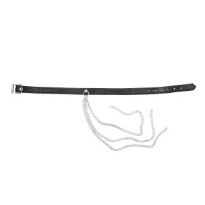 Rimba Collier en Cuir avec Chaînes...