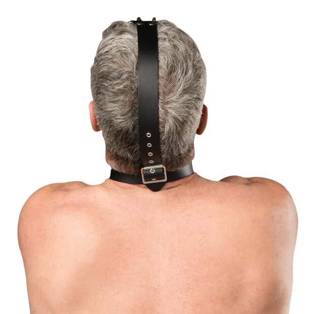 Rimba Leather Head Harness with Nose Hook Black