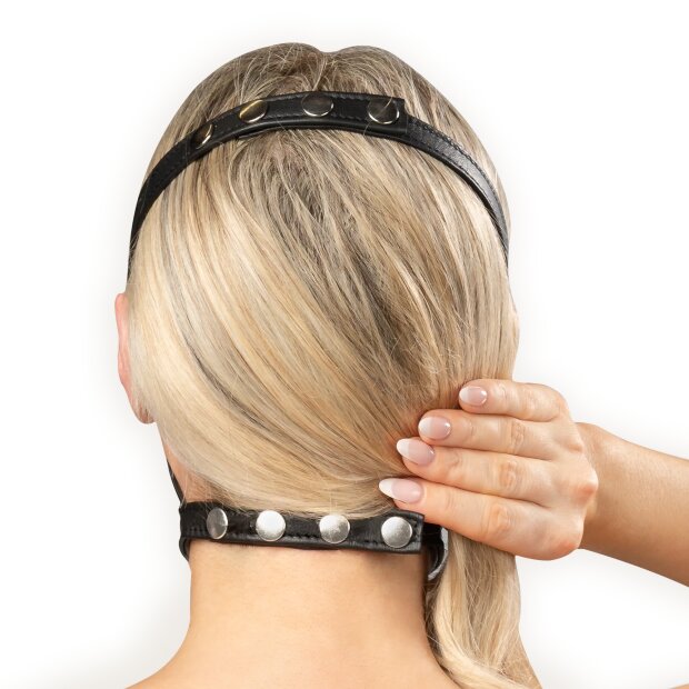 Rimba Ledermaulkorb Schwarz