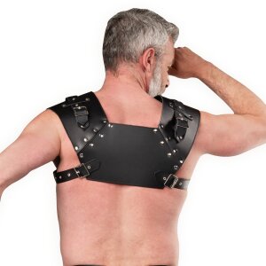 Rimba Leather Chest Harness Black One Size