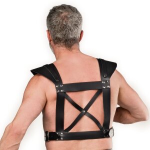 Rimba Leather Chest Harness Black One Size
