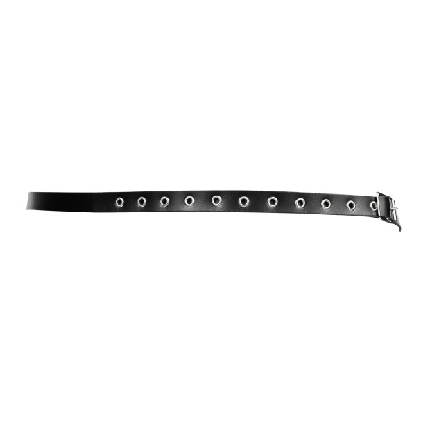Rimba Leather Waist Belt for Cock Cages Black Plus Size