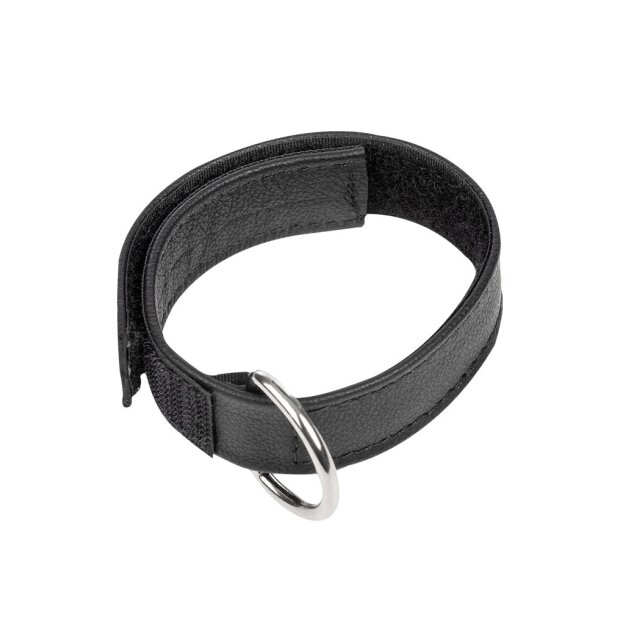 Rimba Leather Cock Strap with Velcro Fastener Black