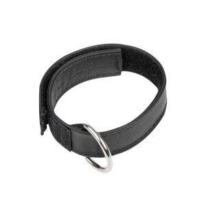 Rimba Leather Cock Strap with Velcro Fastener Black