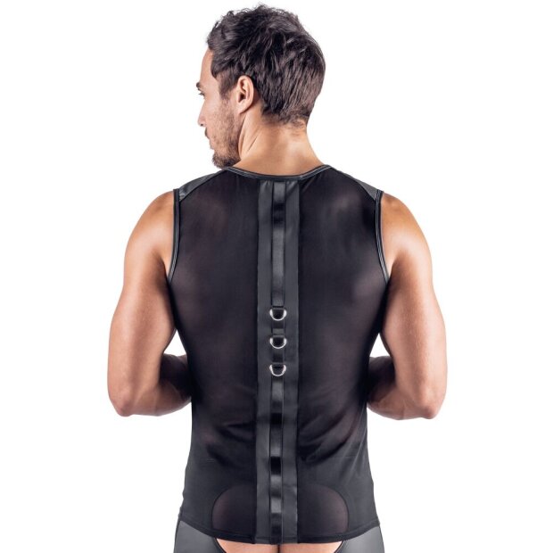 Svenjoyment Sleeveless Mesh Shirt with Soft Handcuffs Black XL