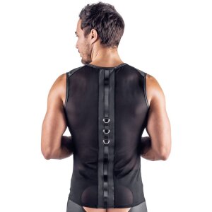 Svenjoyment Ärmelloses Netz-Shirt mit...