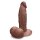B-Vibe Slipskin Realistic Silicone Dildo 6 Inch Girthy Brown