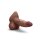B-Vibe Slipskin Realistic Silicone Dildo 6 Inch Girthy Brown