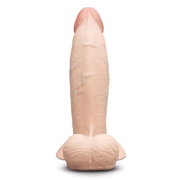B-Vibe Slipskin Realistic Silicone Dildo 8 Inch Girthy Cream