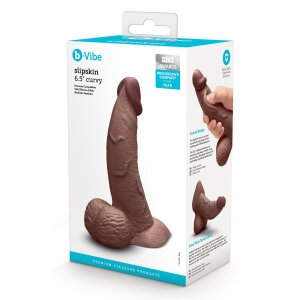 B-Vibe Slipskin Realistic Silicone Dildo 6.5 Inch Curved...
