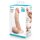 B-Vibe Slipskin Realistic Silicone Dildo 8 Inch Curved Cream