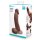 B-Vibe Slipskin Realistic Silicone Dildo 9 Inch Curved Brown