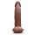 B-Vibe Slipskin Realistic Silicone Dildo 9 Inch Curved Brown