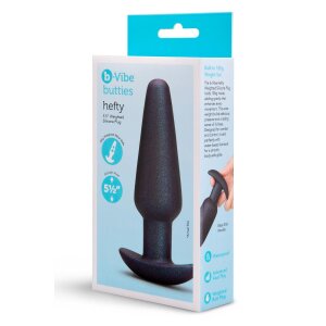 B-Vibe Hefty gewichteter Silikon Analplug Schwarz