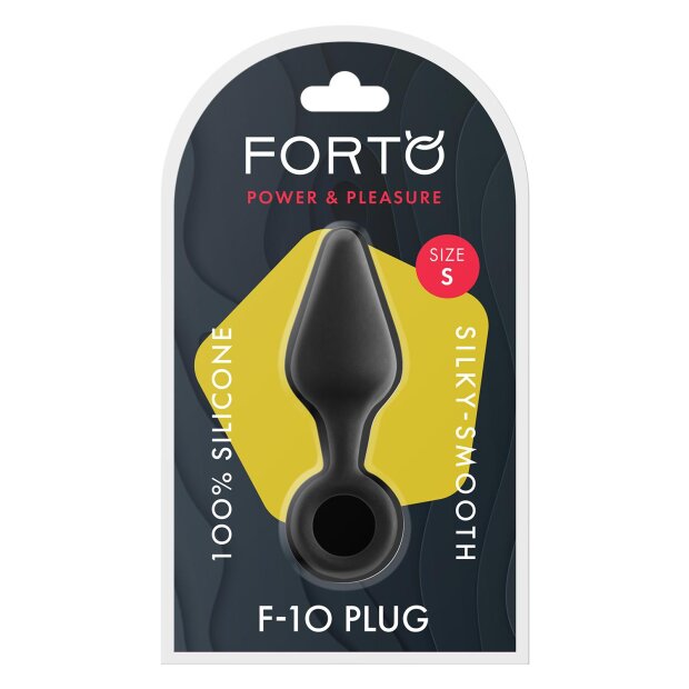 Forto F-10 Silicone Plug W/ Pull Ring Small Noir