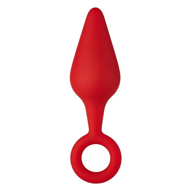 Forto F-10 Silicone Plug W/ Pull Ring Medium Red