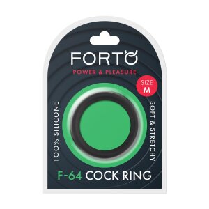 Forto F-64 Ring Wide Medium Black Ø 4.4 cm