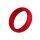 Forto F-64 Ring Wide Large Red Ø 5 cm