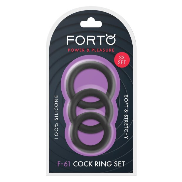 Forto F-61 Set de C-Rings 3 pièces Noir