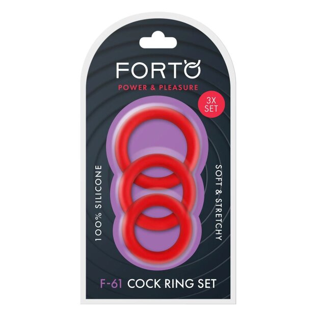 Forto F-61 3 Piece C-Ring Set Rot
