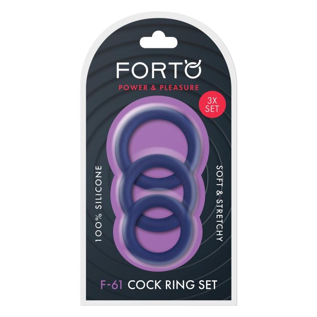 Forto F-61 3 Piece C-Ring Set Blue