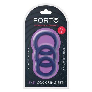 Forto F-61 3 Piece C-Ring Set Blue